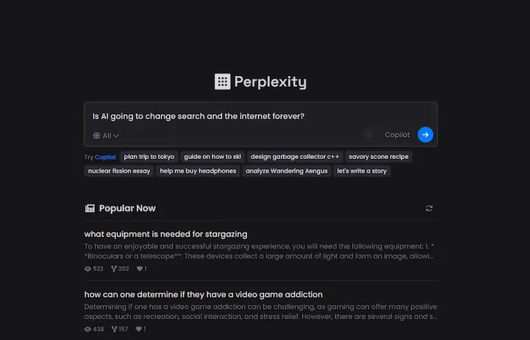 Perplexity AI, alimentado pelo GPT-4, é um companheiro de busca gratuito e melhor para o ChatGPT