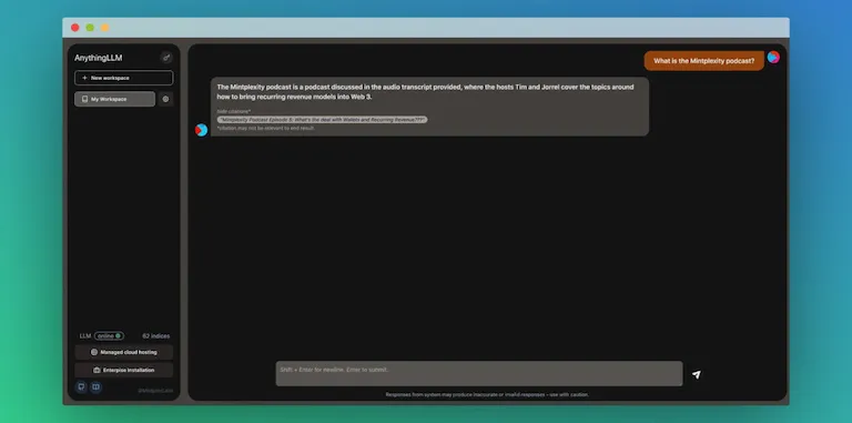 AnythingLLM é o ChatGPT para os seus dados