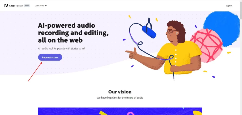 site do adobe podcast