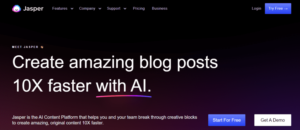 capa do site jasper ai