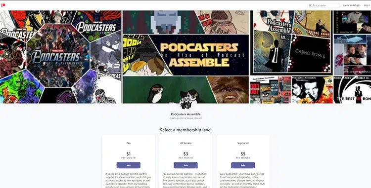 exemplo de conteúdo premium do podcast assemble