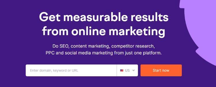 capa do site Semrush