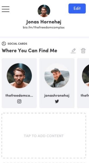 ícones sociais no bio.fm