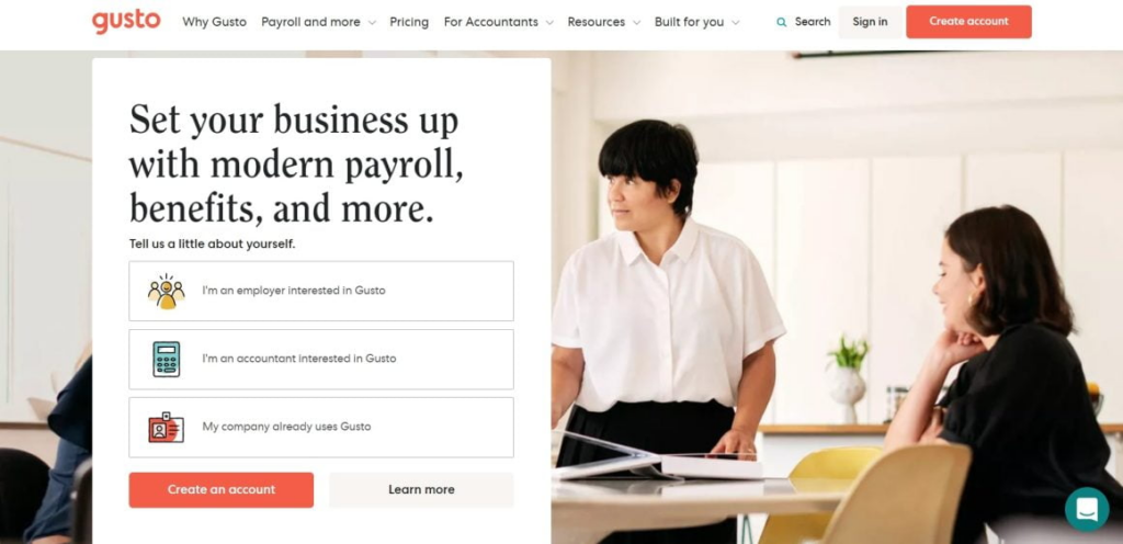 Gusto – O melhor software de RH para pequenas empresas que precisam de uma solução simples, mas completa