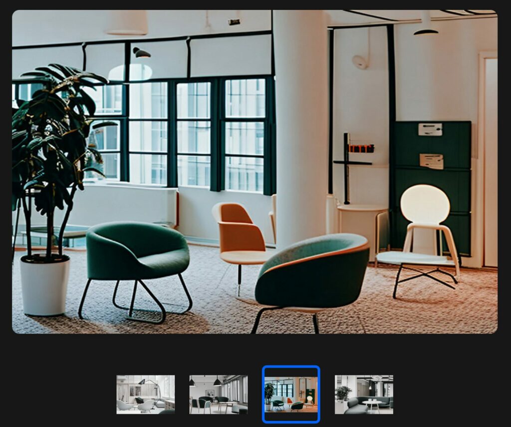 
A ferramenta Reimaginar transforma imagens alterando seu estilo, cor ou composição, oferecendo infinitas oportunidades criativas