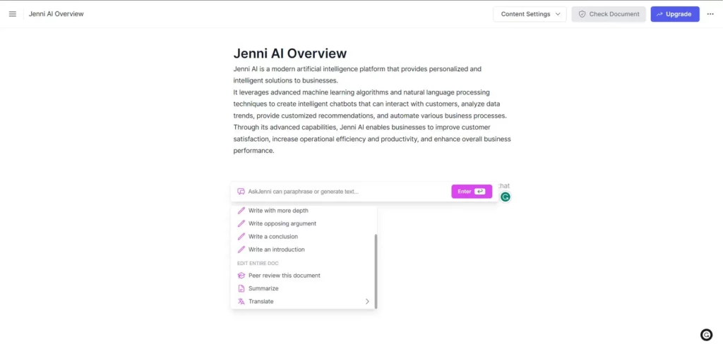 sugestões com inteligência artificial