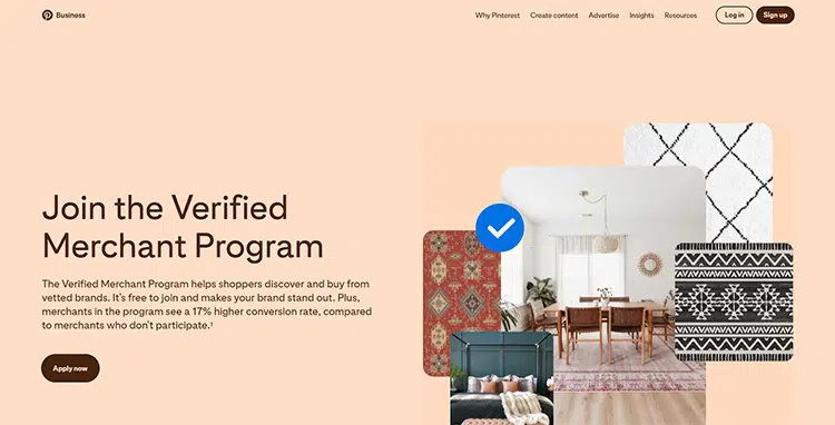 programa de vendedores verificados no pinterest