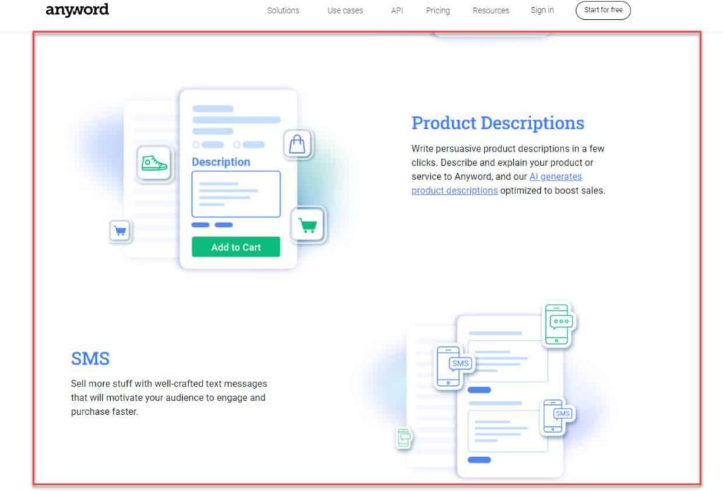 principais recursos desse gerador de texto com ia