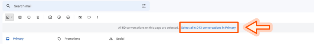 excluir e-mails em massa do gmail