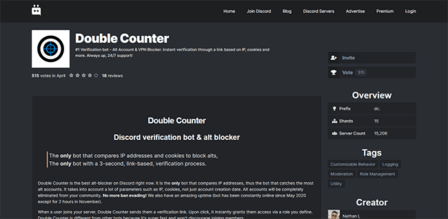 discord bot Double Counter