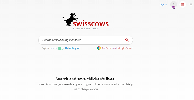 mecanismo de busca swisscows
