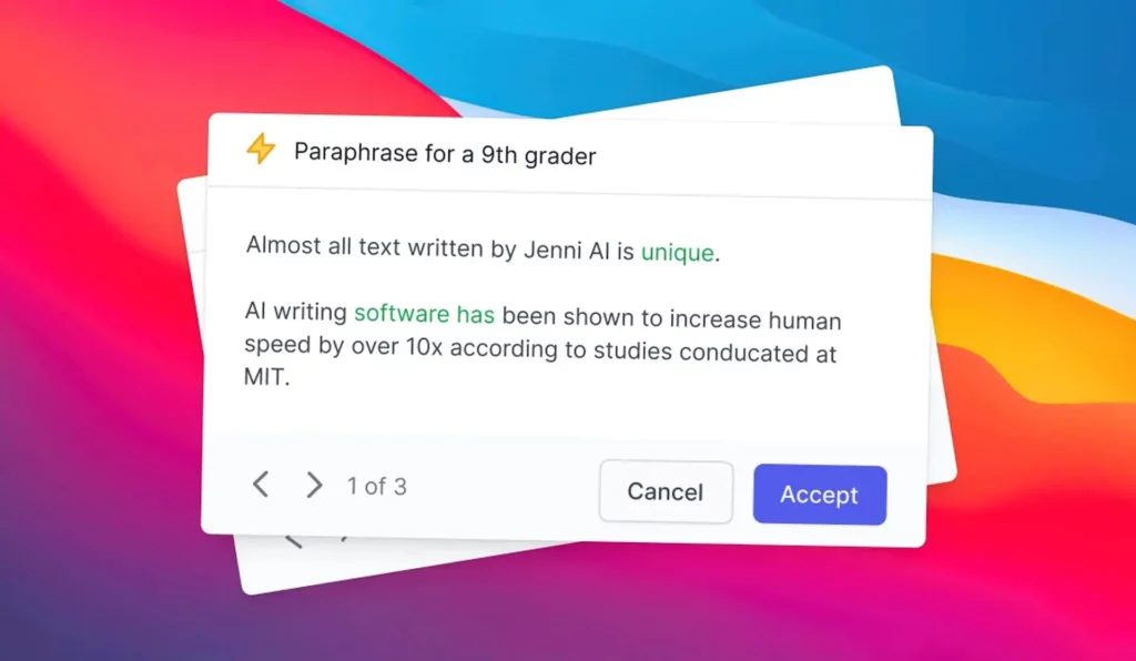 sugestões de melhora na escrita pela jenni ai