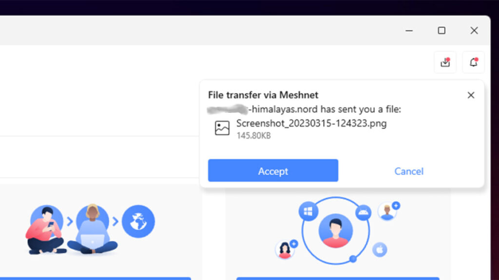 compartilhamento de arquivos com o nordVPN