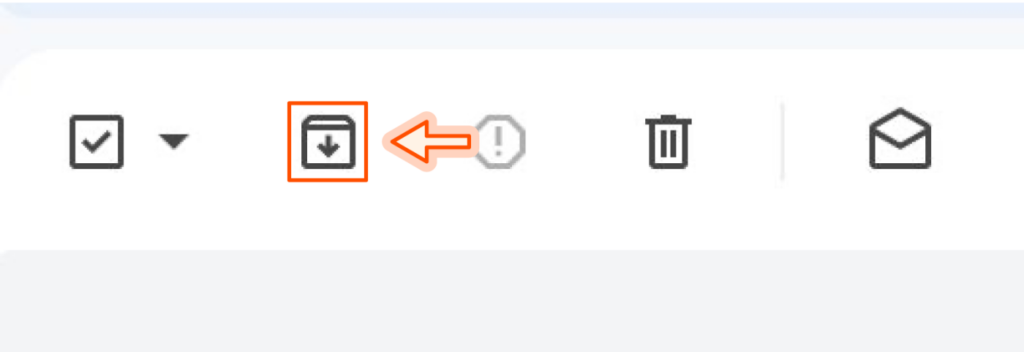interface do gmail para arquivar o email