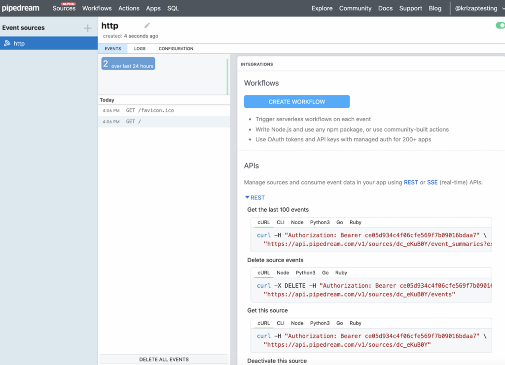 Teste webhooks com RequestBin e Postman