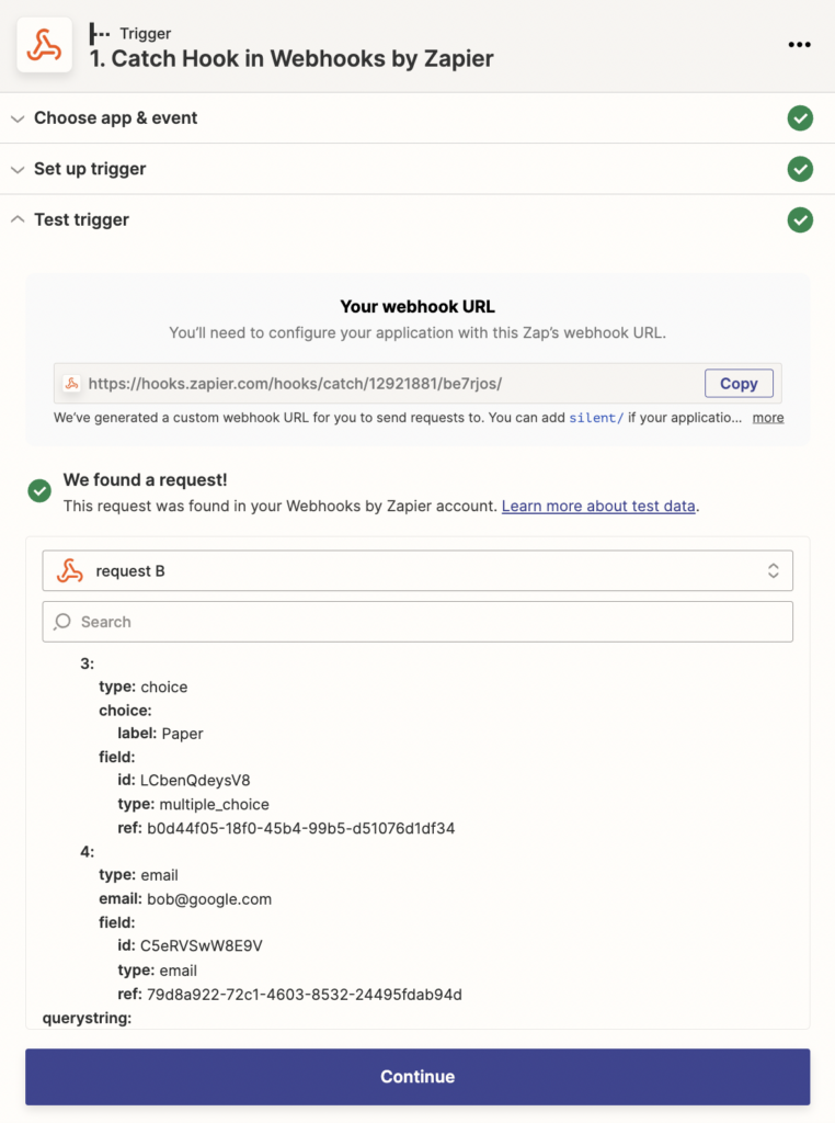Use webhooks em qualquer aplicativo com o Zapier