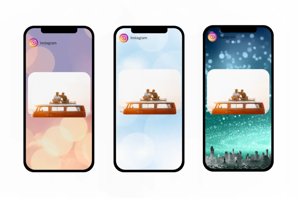 Método 3: Usar sua própria foto como plano de fundo do Instagram Story