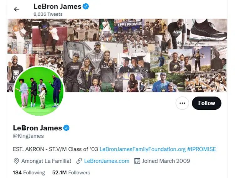 lebron james faz dinheiro com o twitter