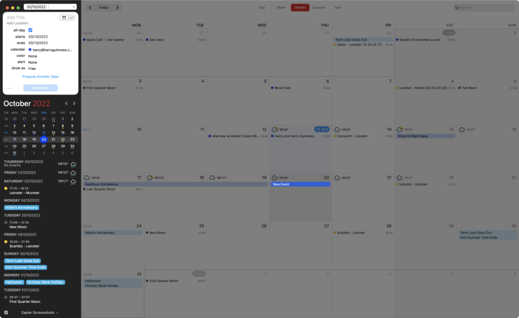 fantastical é um calendário com ótimo design