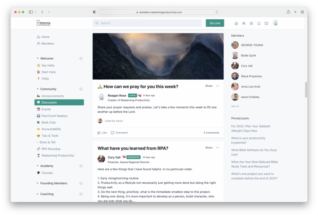 Interface do circle.co
