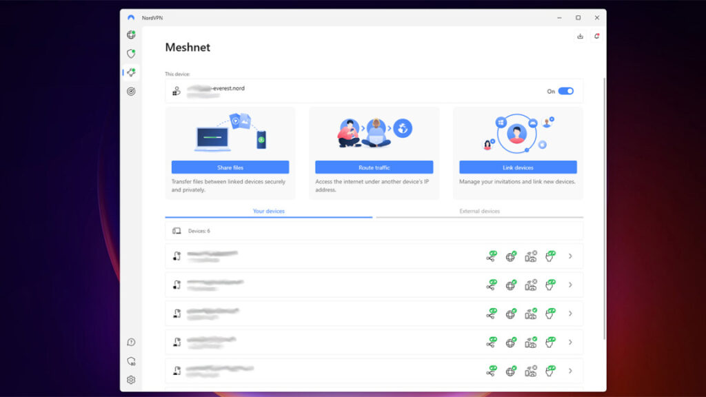 recurso meshnet do nordVPN