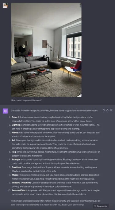 Dê conselhos sobre design de interiores ou visualize os efeitos dos cogumelos psicodélicos