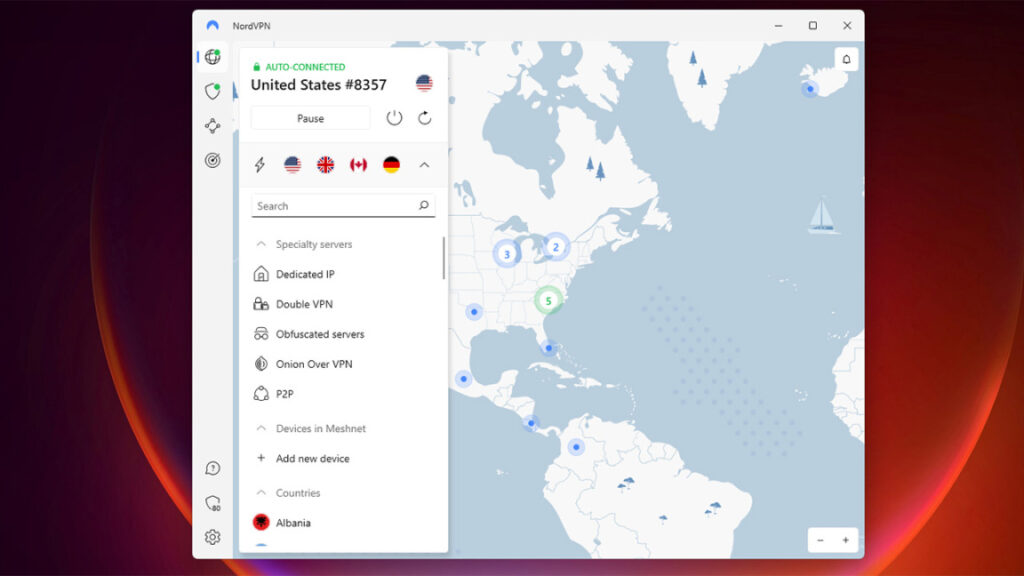 Recursos do NordVPN