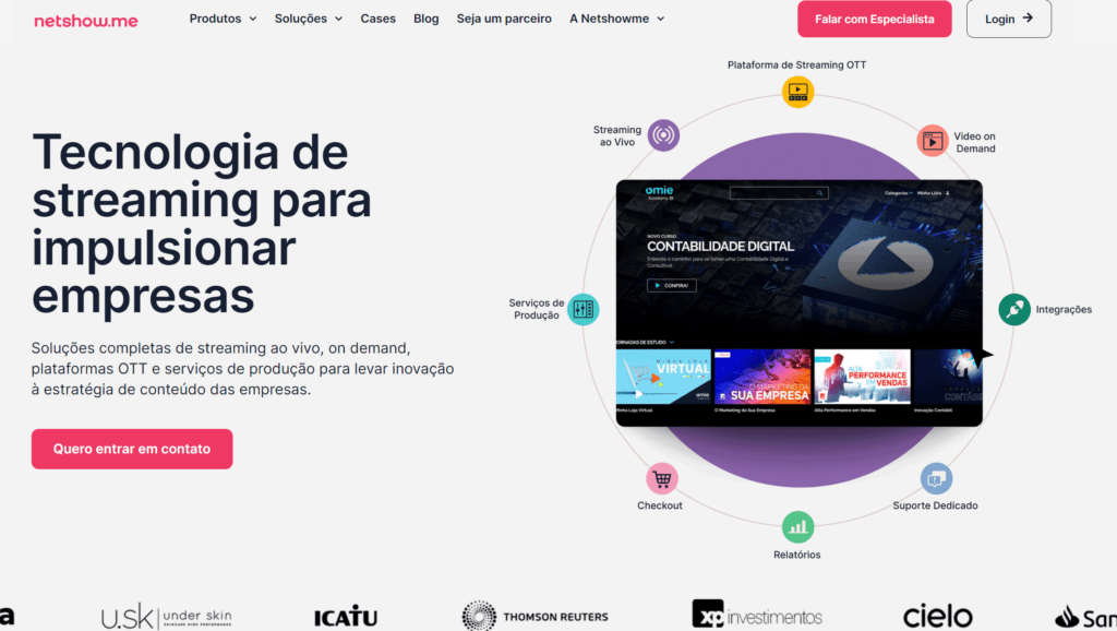 capa da plataforma de OTT Netshow