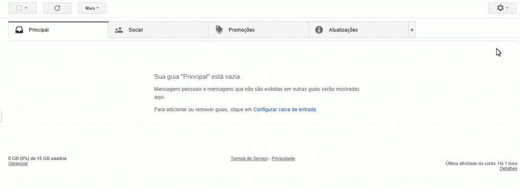 Customizar painel de visualização no Gmail