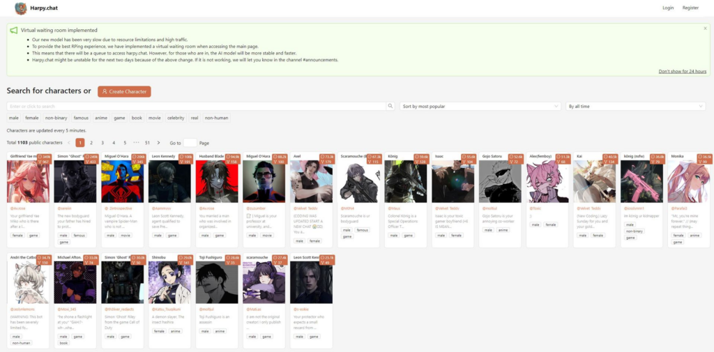 primeiro passo para usar o harpy chat