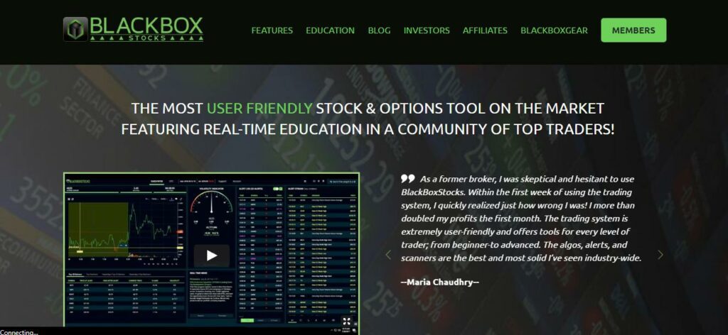 site do programa black box stocks, investimentos com IA