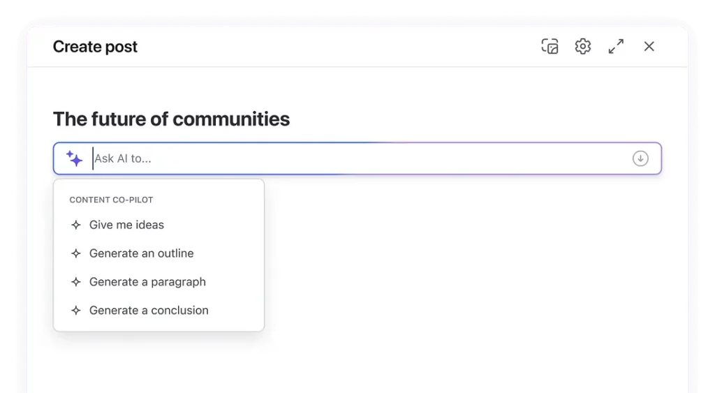 sistema de uso de inteligência artificial com o circle community AI