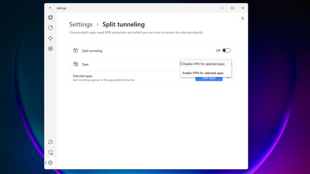 split tunneling com o nordvpn no windows