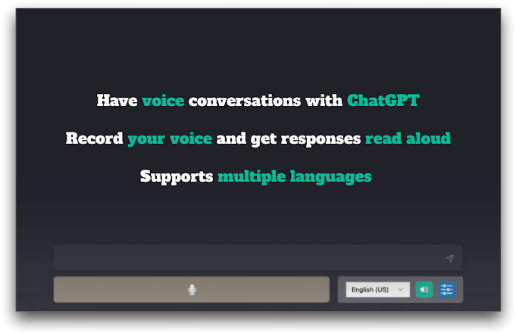 Voice control for chatgpt