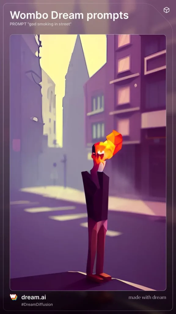 god smoking in the street
