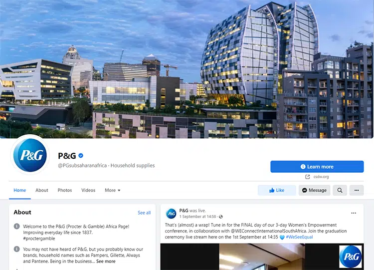 p&g faz grana no facebook