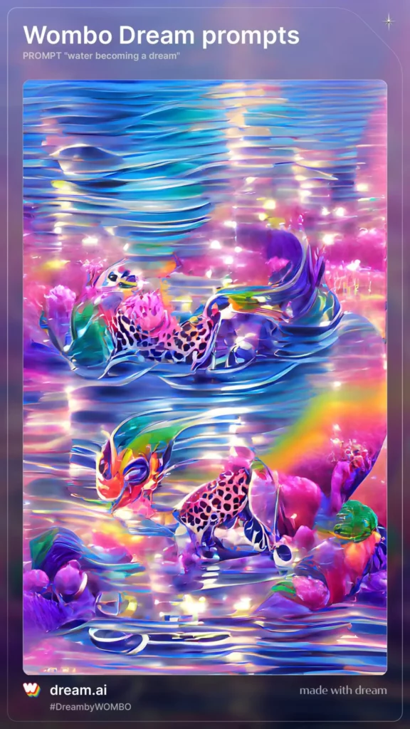water becoming a dream
