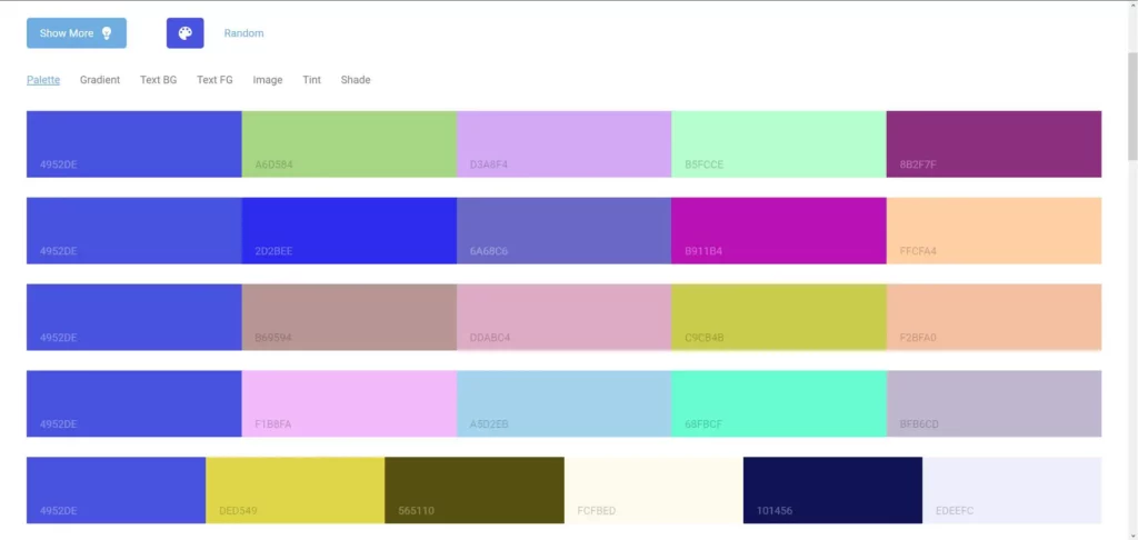 gerador de cores no hotpot ai