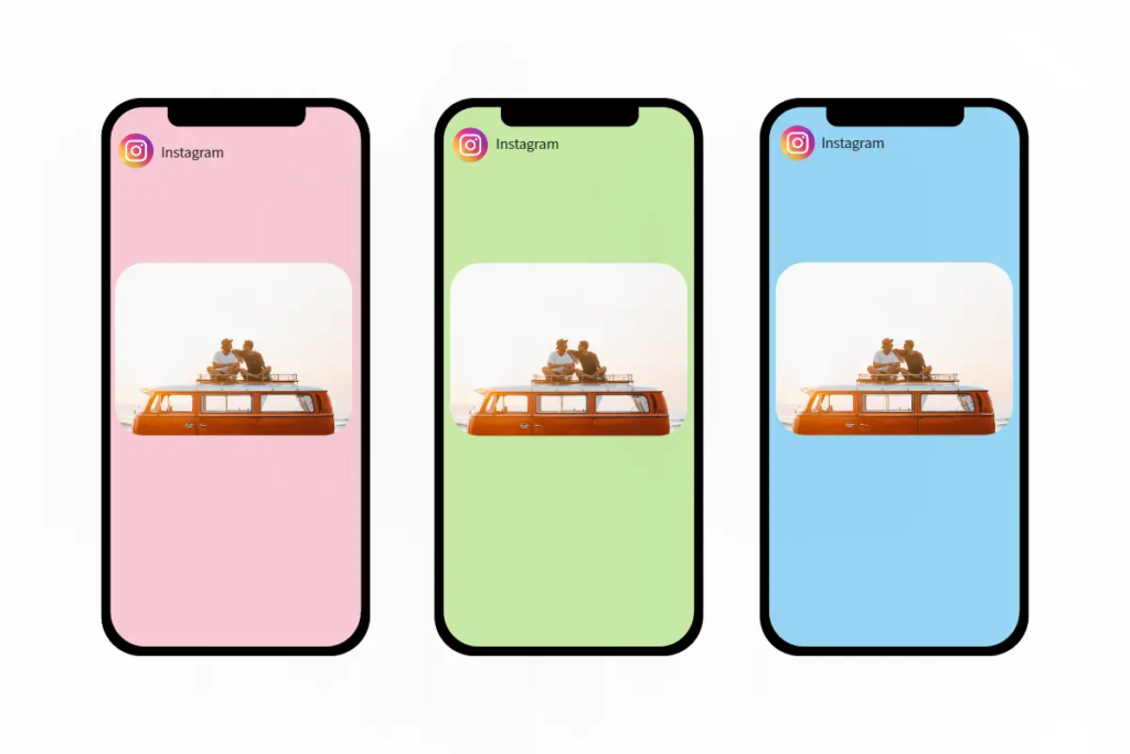 Método 1: Alterar o fundo do Instagram Story para uma cor sólida