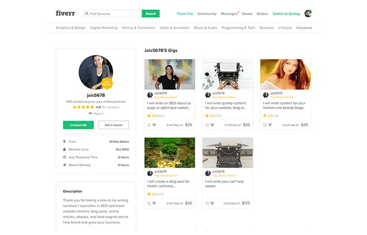 usar o fiverr para fazer dinheiro pelo celular