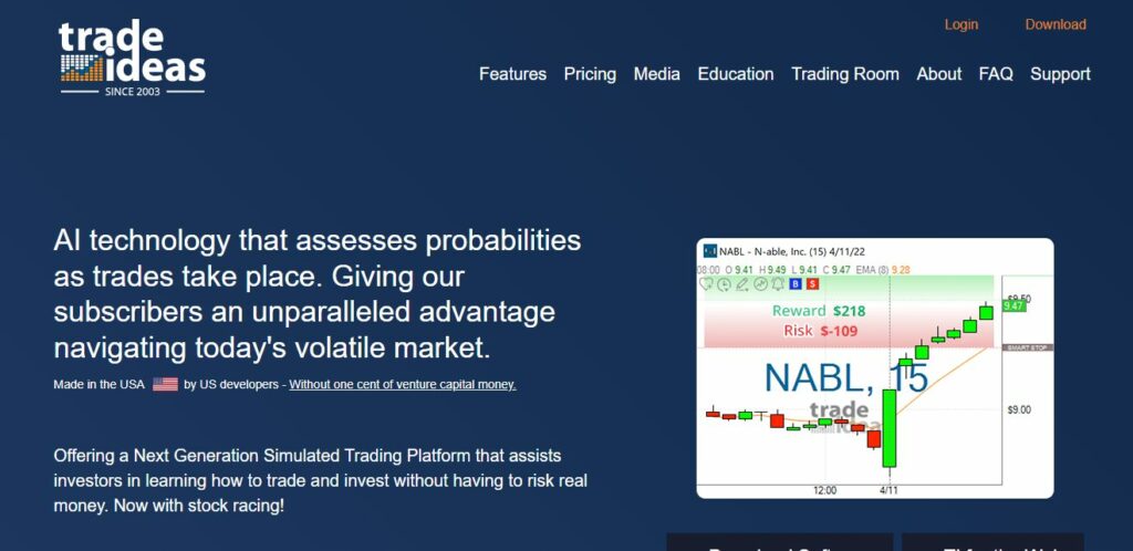 Trade ideas é uma das melhores ferramentas de investimento com IA