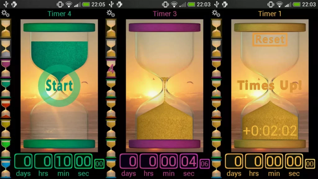 screenshots do Sand Timer