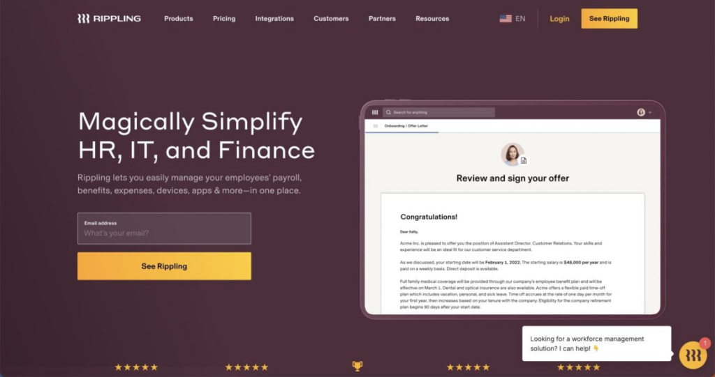Rippling – A solução de software de RH mais competente para equipes globais e internacionais adotarem para facilitar as tarefas diárias de RH