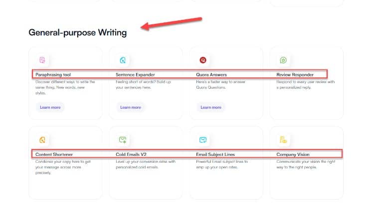 recursos e funcionalidades do writesonic