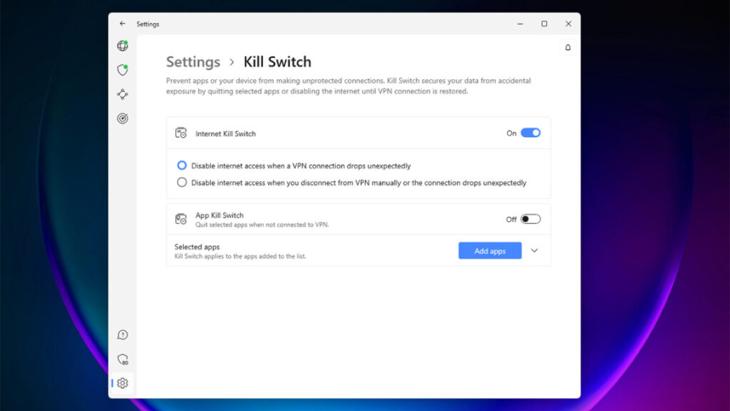 kill switch no windows com o nordvpn