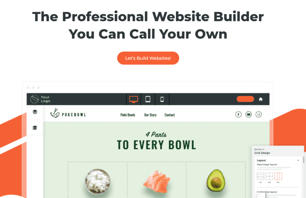 Duda é um criador de websites intuitivo e visual