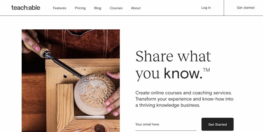 teachable para criar um curso online