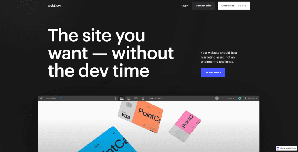 capa do site Webflow