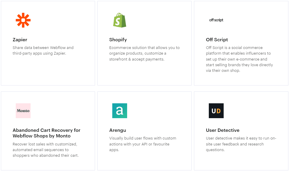 conexão do zapier com o webflow