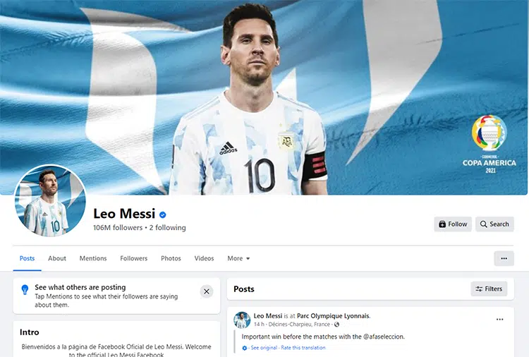 leo messi faz dinheiro no facebook